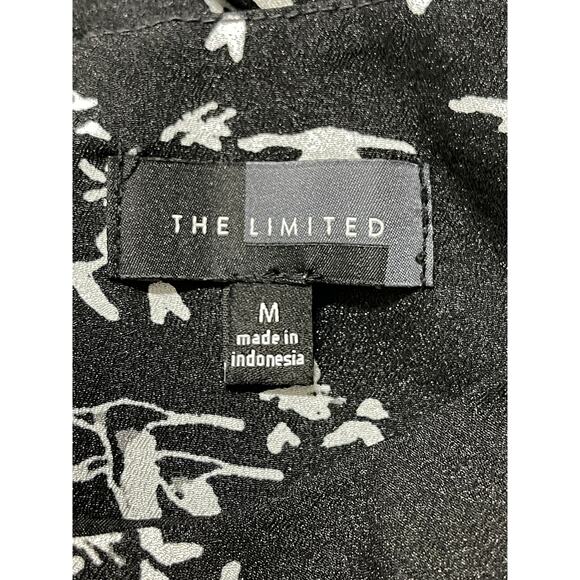 The Limited Dress M Black White 3/4 Sleeves All Over Print Back Zip Knee Length - Picture 6 of 7
